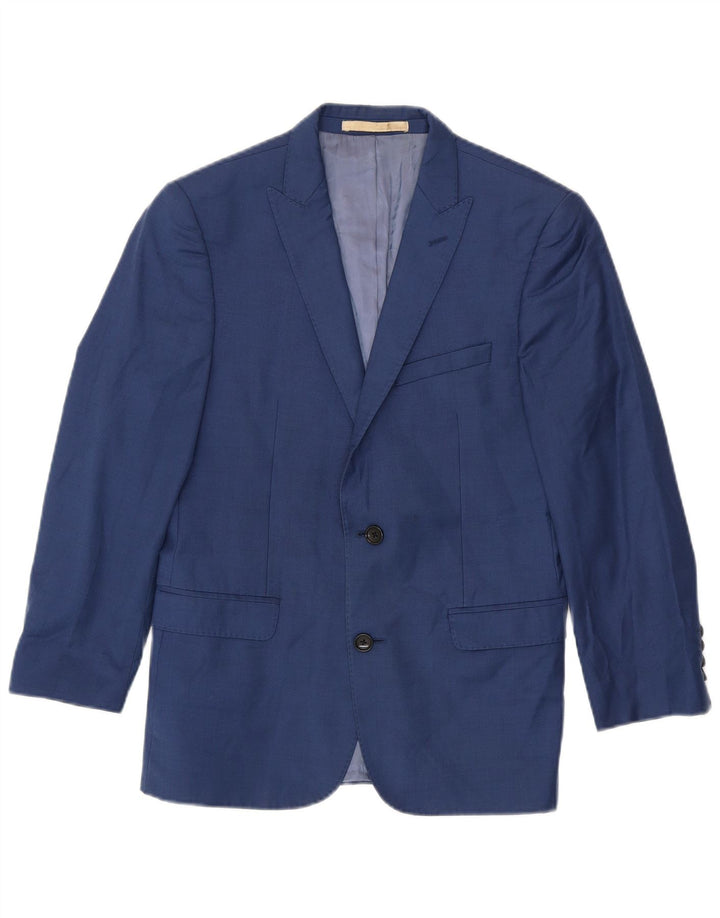 French Connection Chaqueta tipo blazer con 2 botones y manga 3/4 para hombre UK 36 Small Blue