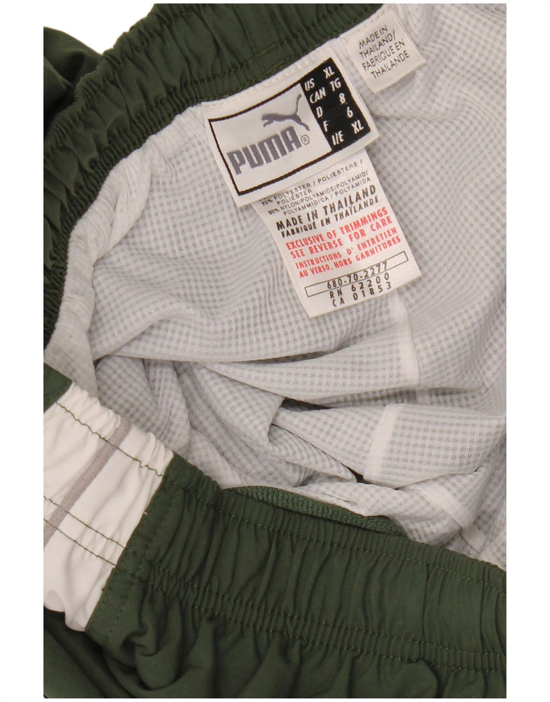 PUMA Pantalón de Chándal para Hombre Joggers XL Caqui Colorblock Nylon