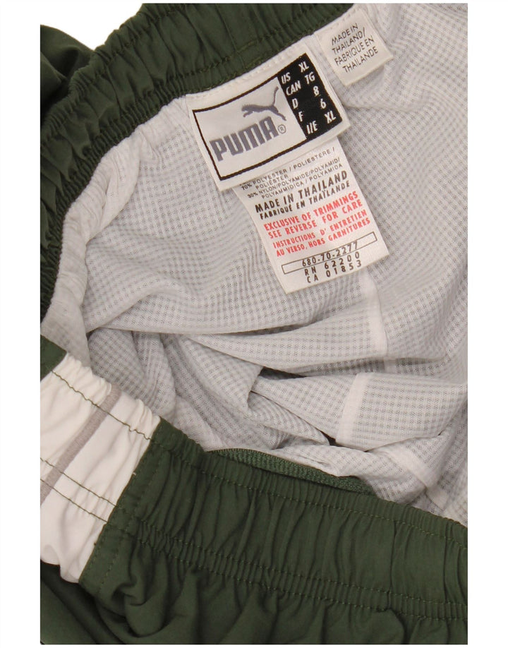 PUMA Pantalón de Chándal para Hombre Joggers XL Caqui Colorblock Nylon