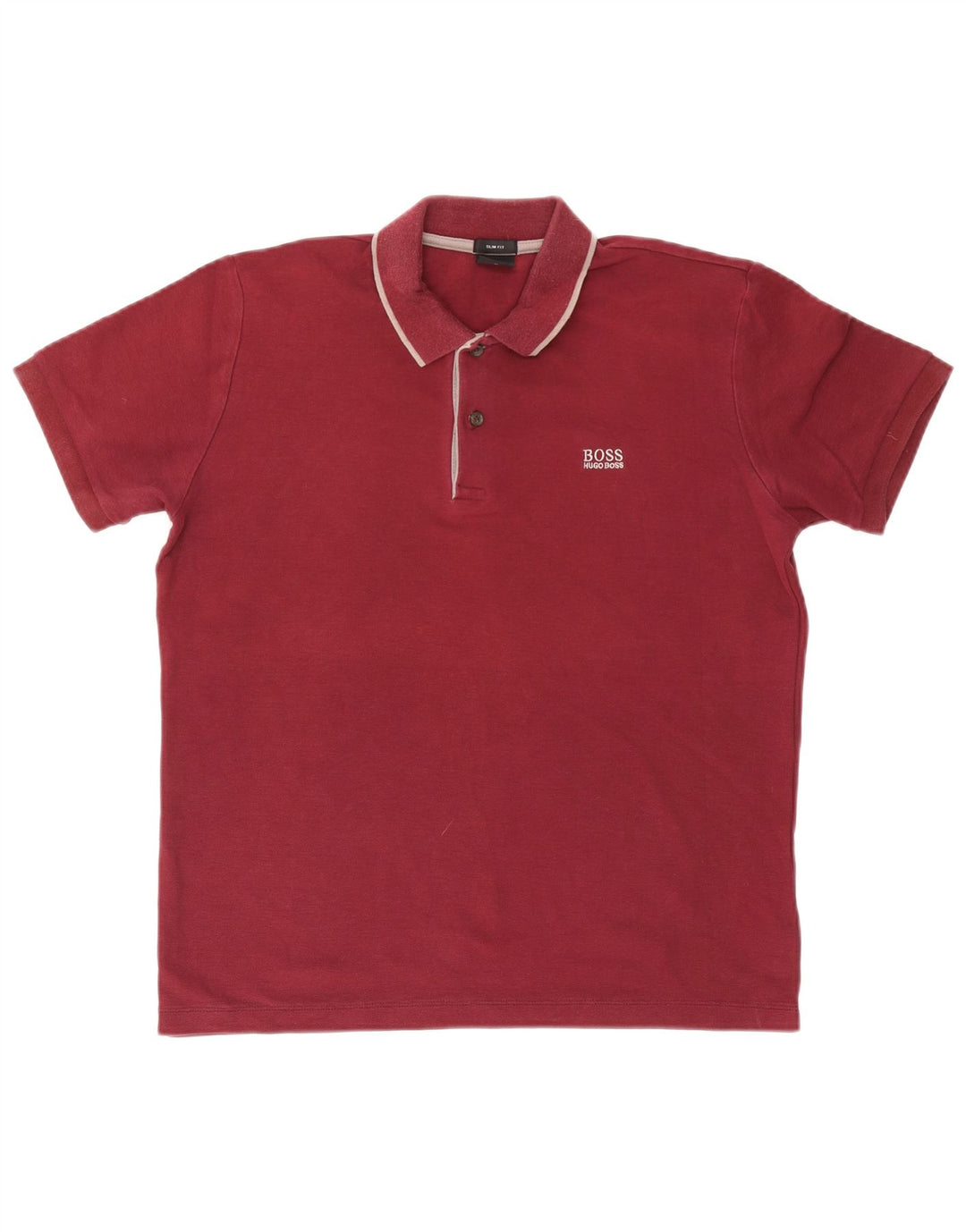 Polo HUGO BOSS Hombre Algodón Burdeos Medio