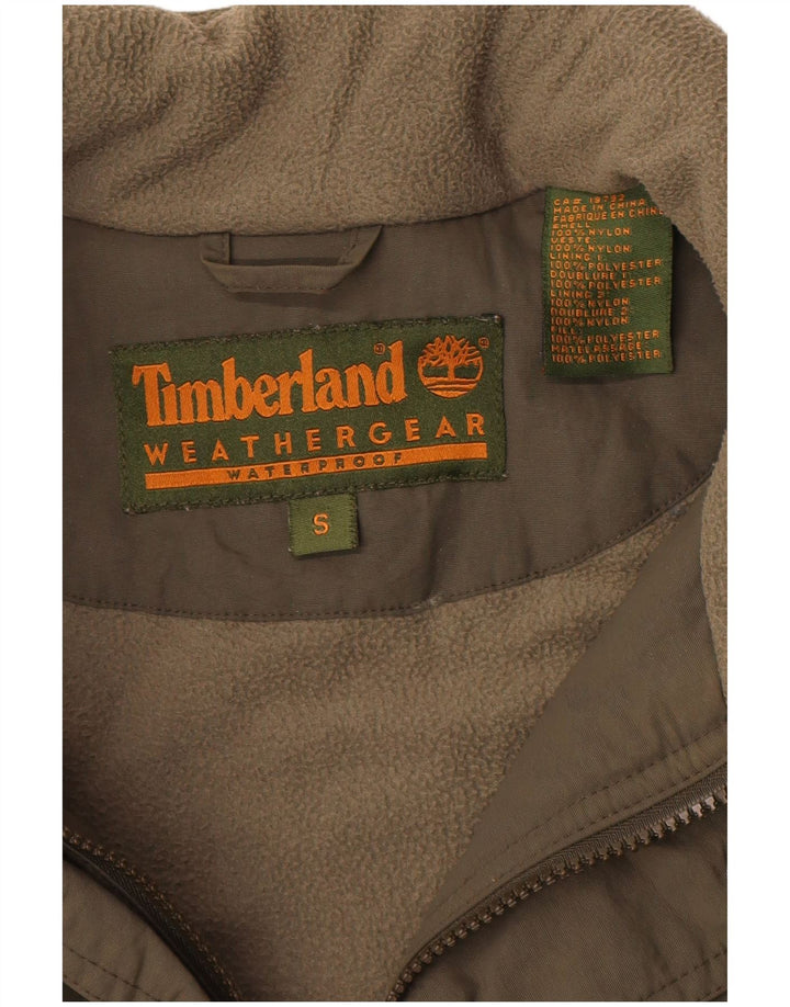 Timberland Abrigo cortavientos holgado para hombre UK 36 Small Khaki Nylon