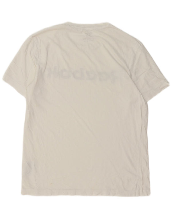 Reebok Camiseta gráfica para hombre Top Medium White Cotton