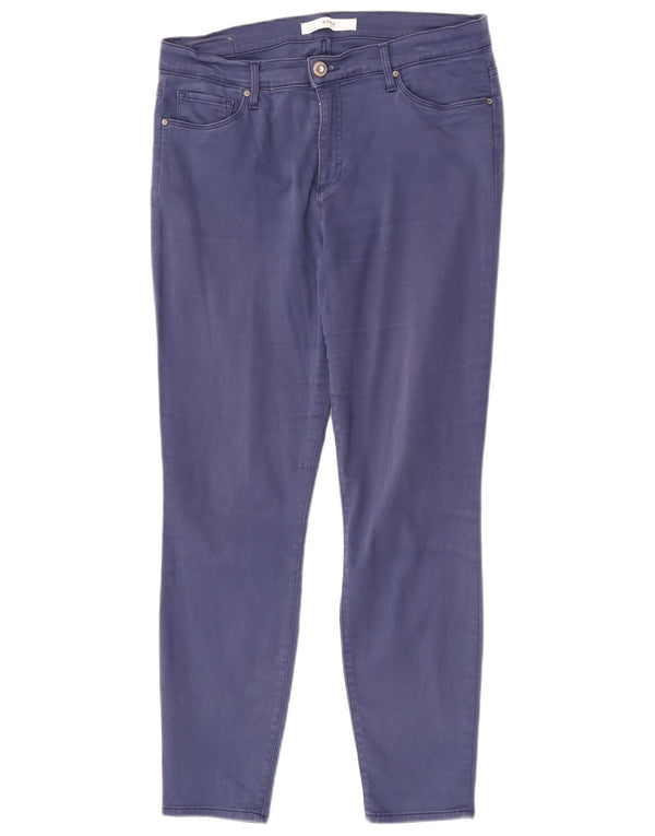 Brax Pantalones casuales ajustados para mujer UK 14 Medium W31 L27 Algodón azul