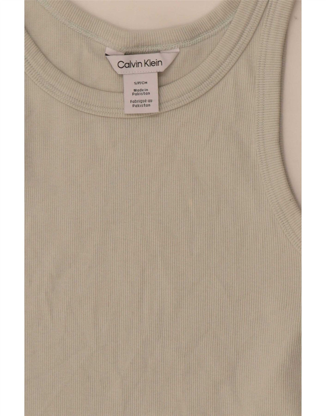 Calvin Klein - Camiseta sin mangas para mujer, talla 8, color verde pequeño