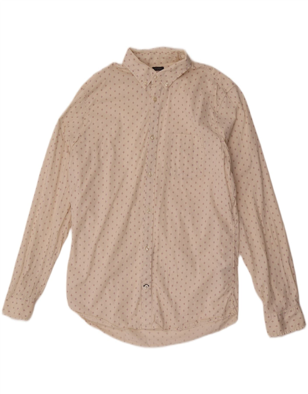 Camisa Gap Slim Fit De Algodón Geométrico Blanco Grande Hombre
