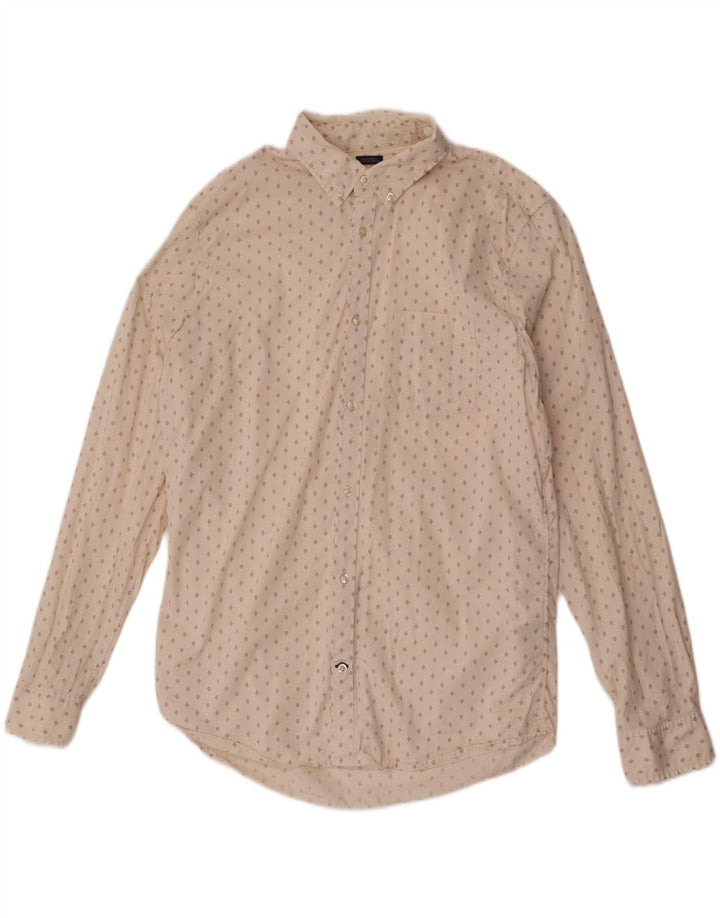 Camisa Gap Slim Fit De Algodón Geométrico Blanco Grande Hombre