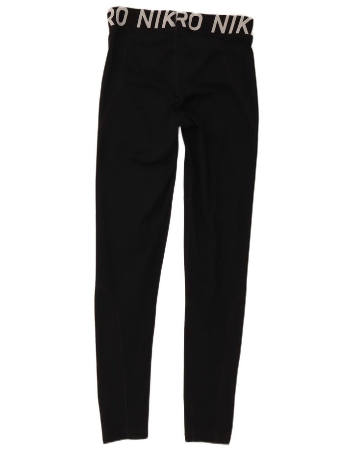 Nike Leggings gráficos Dri Fit para mujer UK 12 Mediano Negro Poliéster