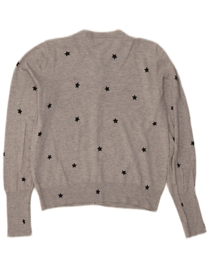Marks & Spencer Suéter tipo cárdigan corto para mujer UK 10 Small Grey