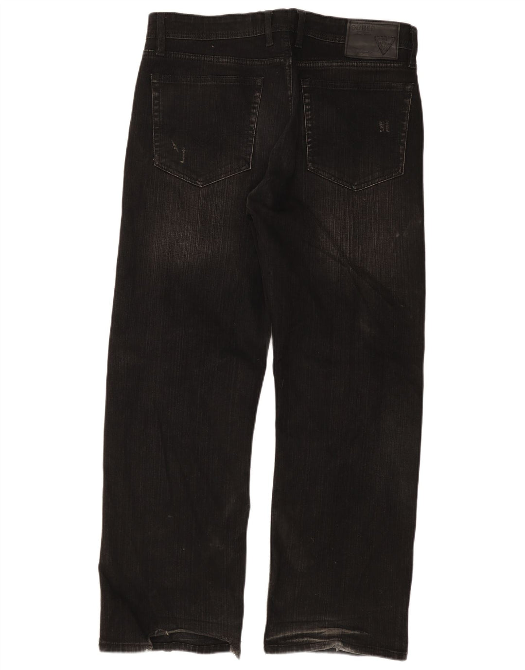 GUESS Vaqueros rectos para hombre W36 L30 Algodón negro