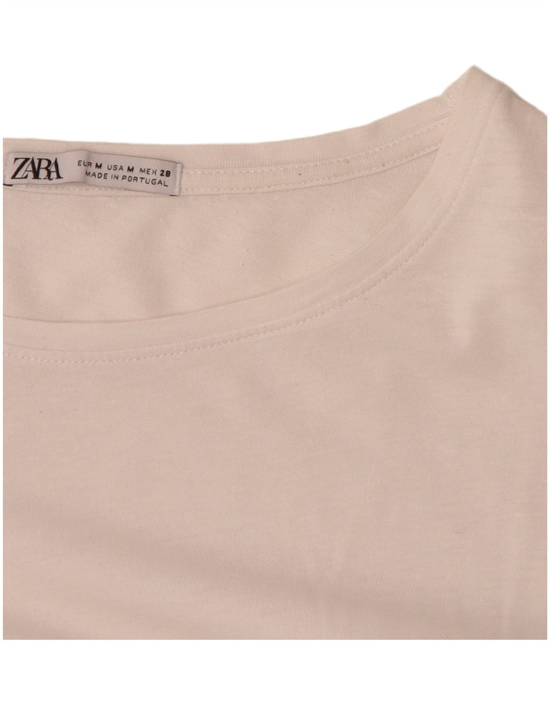 ZARA Blusa Mujer Top UK 44 Medio Blanco Paisley