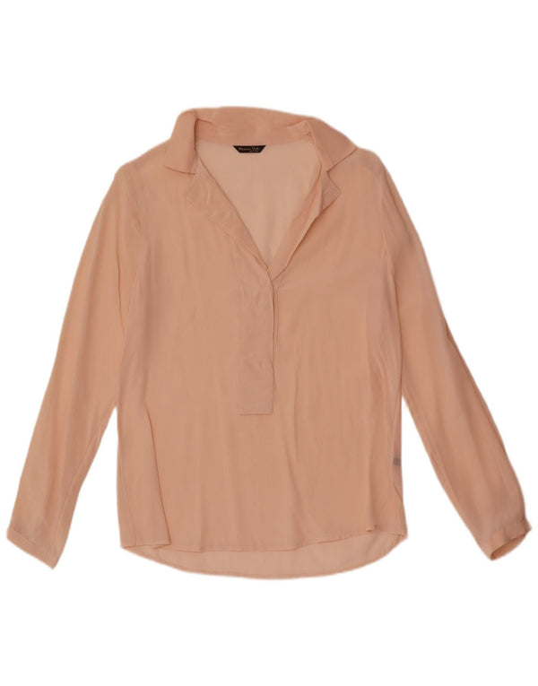 Massimo Dutti Camisa tipo jersey transparente de corte holgado para mujer EU 36 XS Rosa