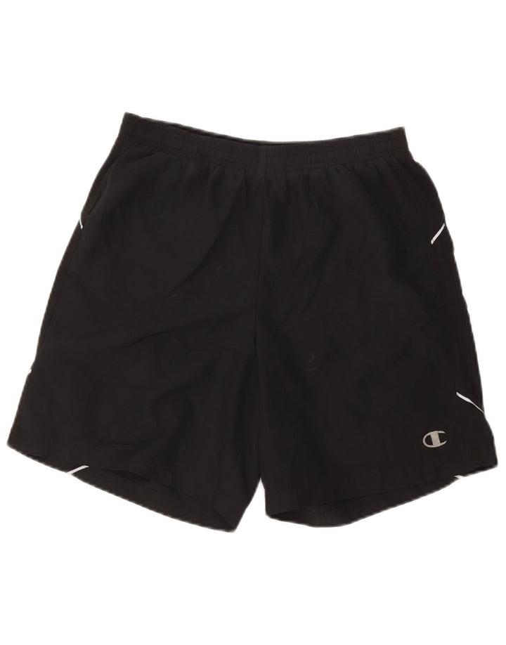Champion Pantalones Cortos Deportivos Para Hombre Pequeño Poliéster Negro