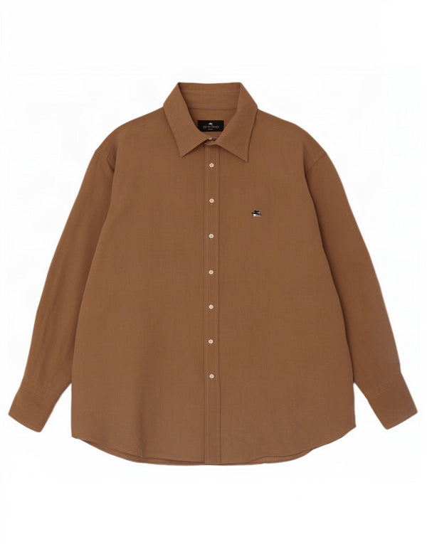 Camisa Etro Hombre Talla 43 XL Beige Algodón