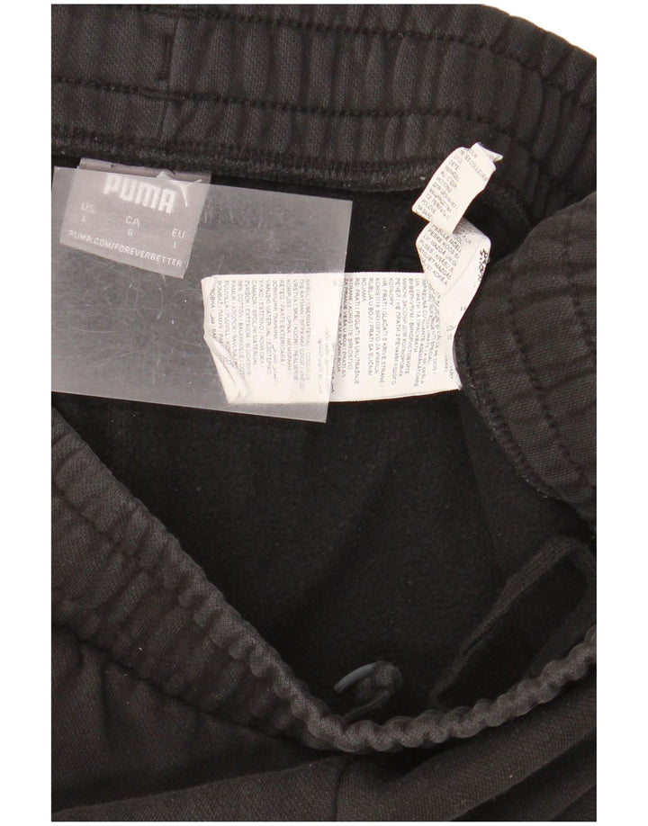 Puma - Pantalones cortos deportivos para hombre, talla grande, algodón negro
