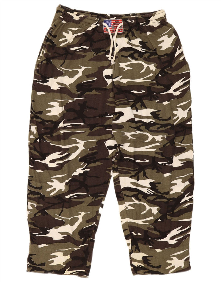 Pantalón de chándal VINTAGE para hombre 2XL Camuflaje verde