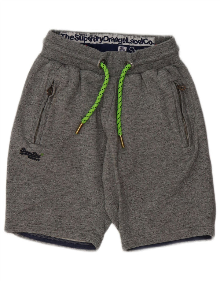 Superdry Shorts deportivos ajustados para hombre XS Gris moteado
