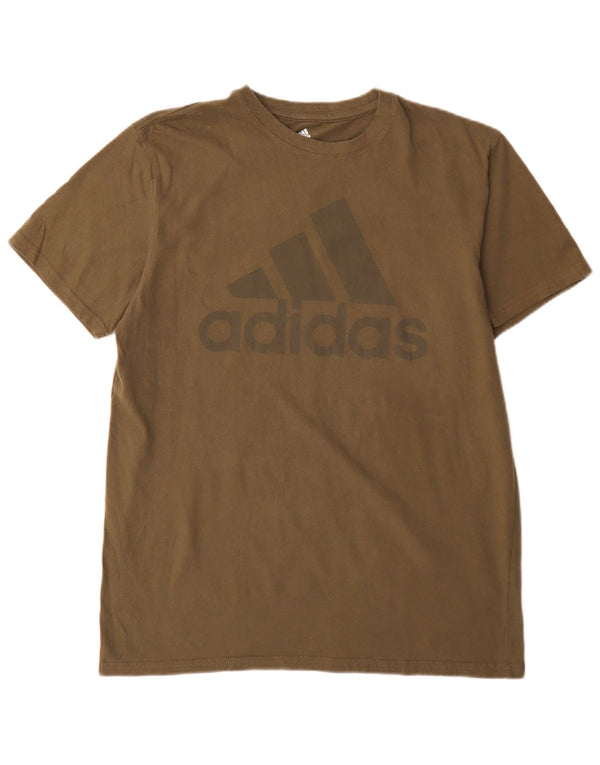 Adidas - Camiseta de golf para hombre con gráfico, talla grande, color caqui, algodón