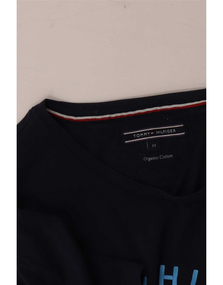 Tommy Hilfiger Hombre Camiseta Gráfica Top Medium Azul Marino