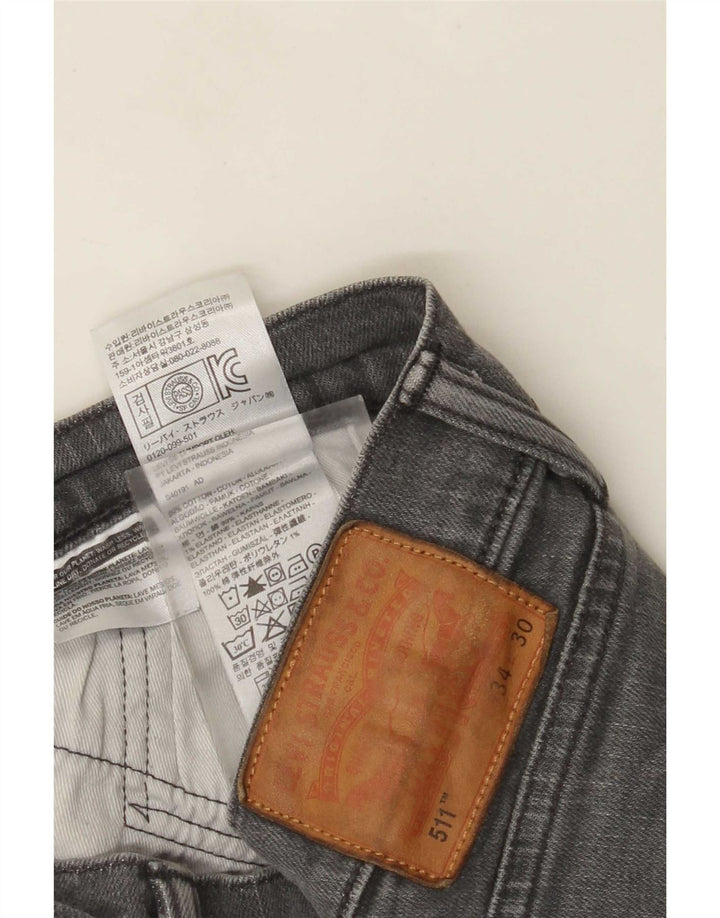 Levi's Vaqueros ajustados para hombre W34 L30 Algodón gris