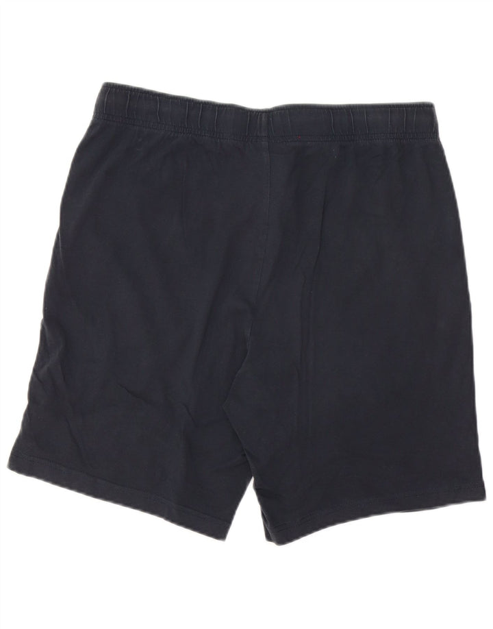 Champion Pantalones cortos deportivos para hombre, tamaño grande, algodón negro