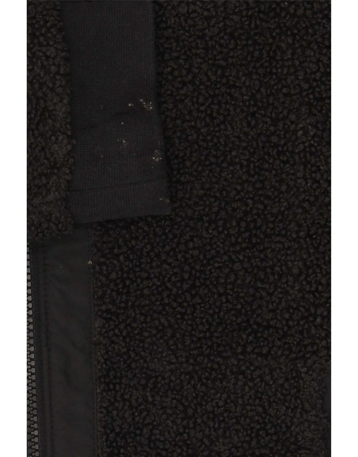 Nike Chaqueta polar con capucha para niños 10-11 años Mediana Negro Poliéster