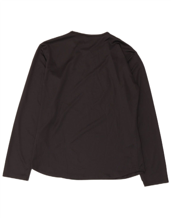 Nike Mujer Dri Fit Top Manga Larga UK 14/16 Grande Negro Poliéster