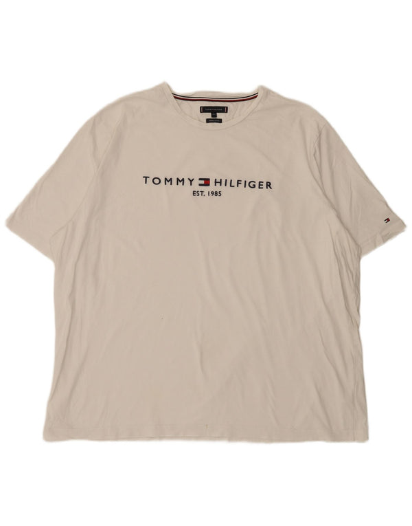 Tommy Hilfiger Camiseta gráfica alta para hombre Top 4XL Algodón blanco