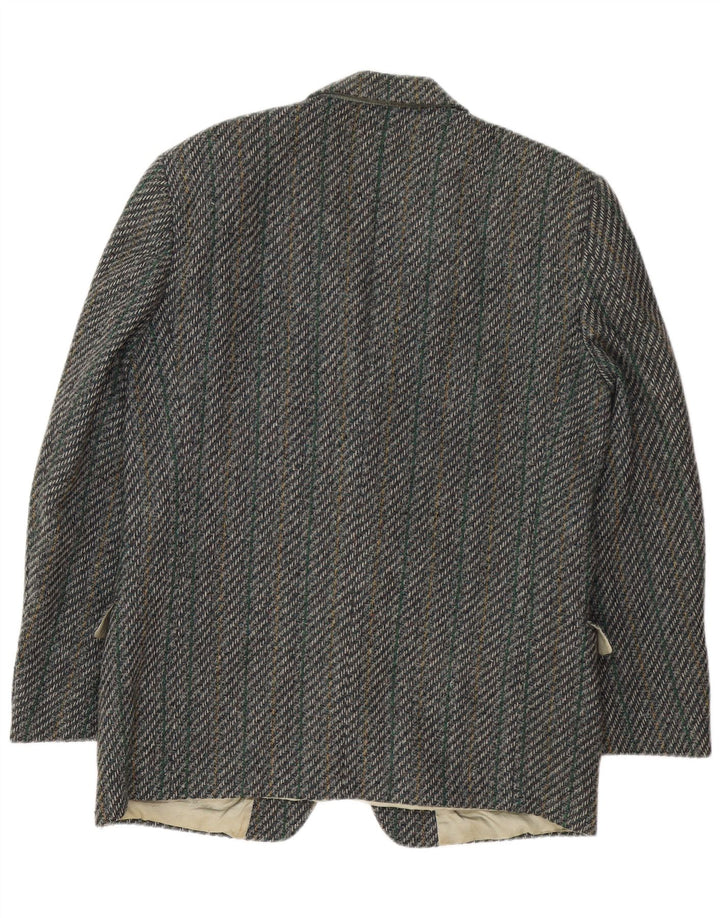 Facis Chaqueta tipo blazer de 2 botones para hombre IT 52 XL Lana de espiga gris