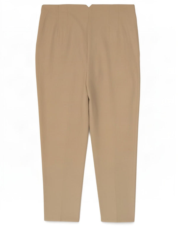 Zara Womens High Waist Tapered Chino Trousers XL W32 L26 Beige