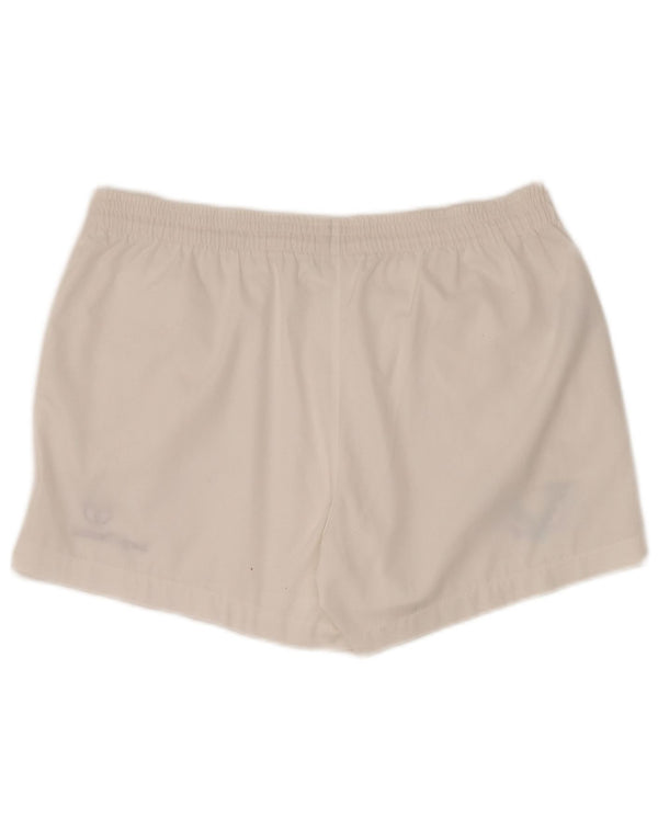 Sergio Tacchini Pantalones cortos deportivos con gráficos para hombre IT 52 Poliéster blanco grande