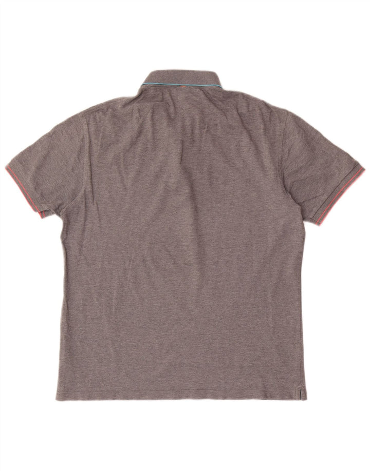 SUN68 Polo para hombre 2XL Algodón a rayas gris