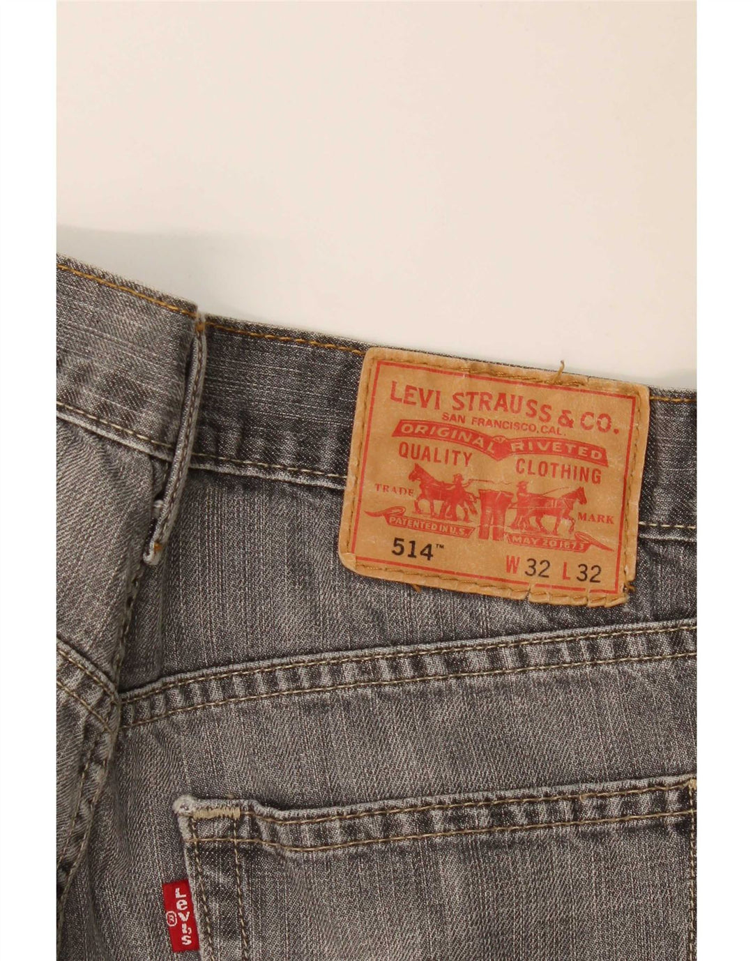 Levi's Mujer 514 Vaqueros Rectos W32 L32 Algodón Gris