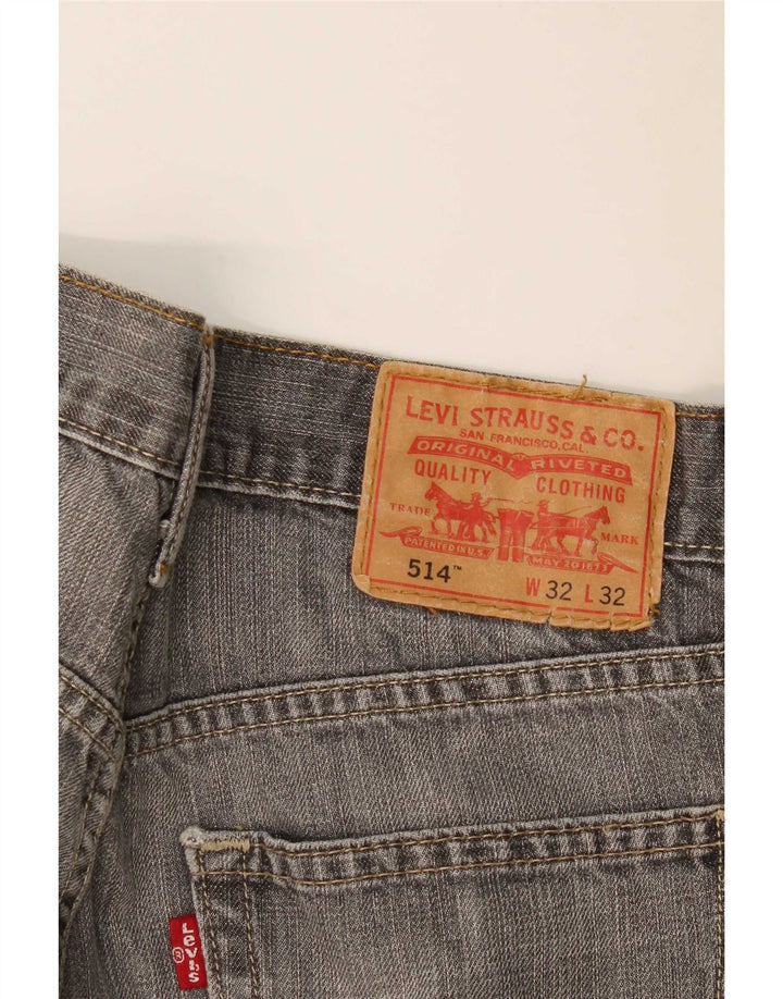 Levi's Mujer 514 Vaqueros Rectos W32 L32 Algodón Gris