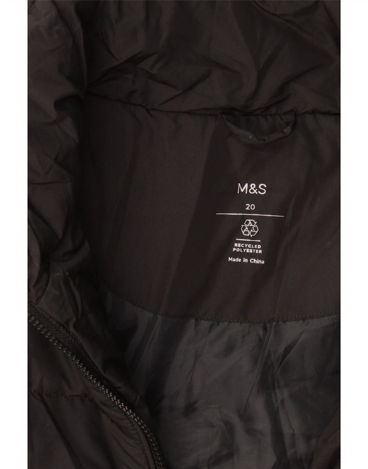 Marks & Spencer Chaqueta acolchada para mujer UK 20 2XL Poliéster negro
