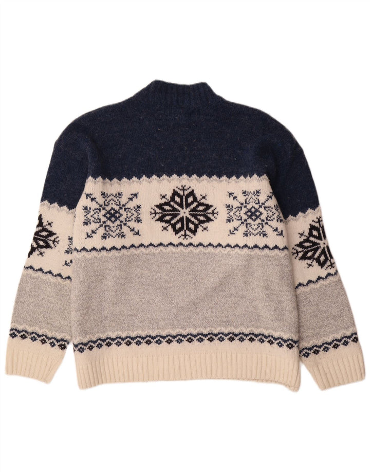 Campagnolo Jersey De Cuello Alto Para Hombre XL Lana Fair Isle Multicolor