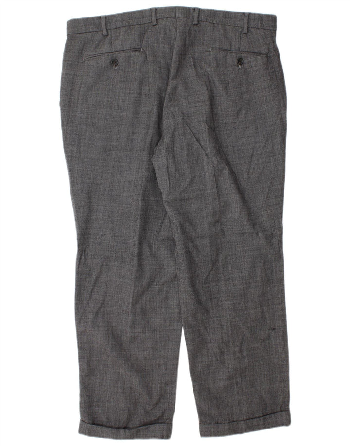 CHAPS Pantalón de traje con pinzas para hombre W38 L29 Lana gris