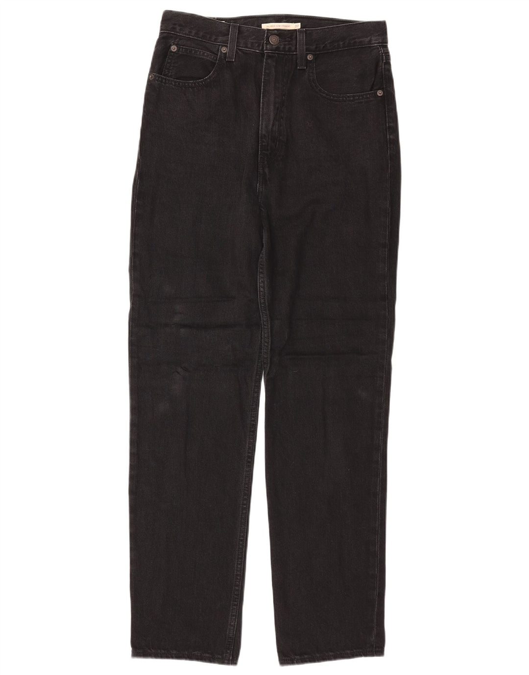 LEVI'S Vaqueros rectos ajustados de talle alto para mujer W27 L29 Algodón negro