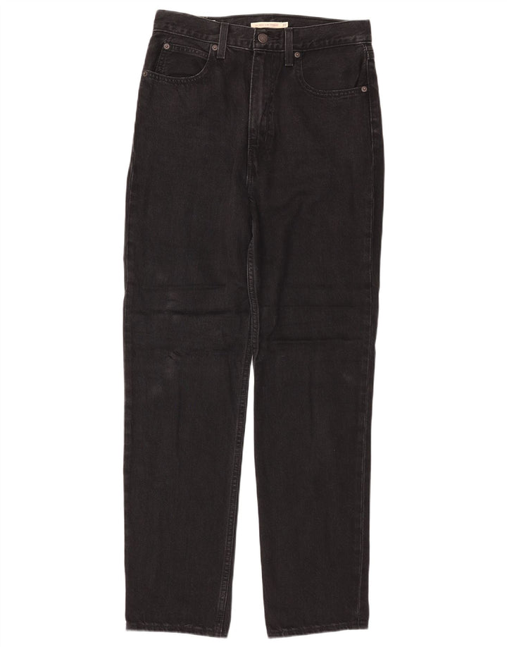 LEVI'S Vaqueros rectos ajustados de talle alto para mujer W27 L29 Algodón negro