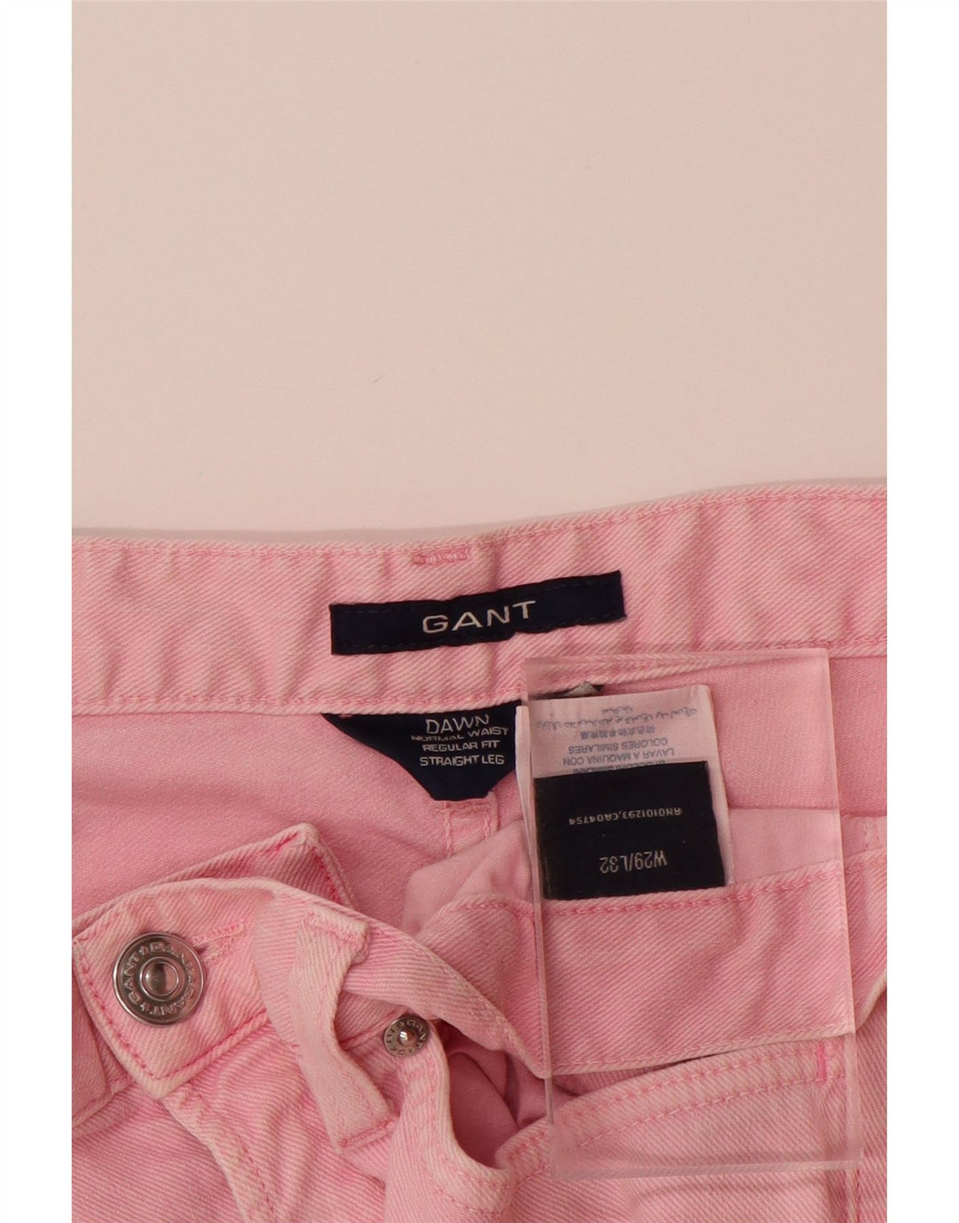 GANT Pantalones informales rectos Dawn de corte regular para mujer W29 L32 Algodón rosa