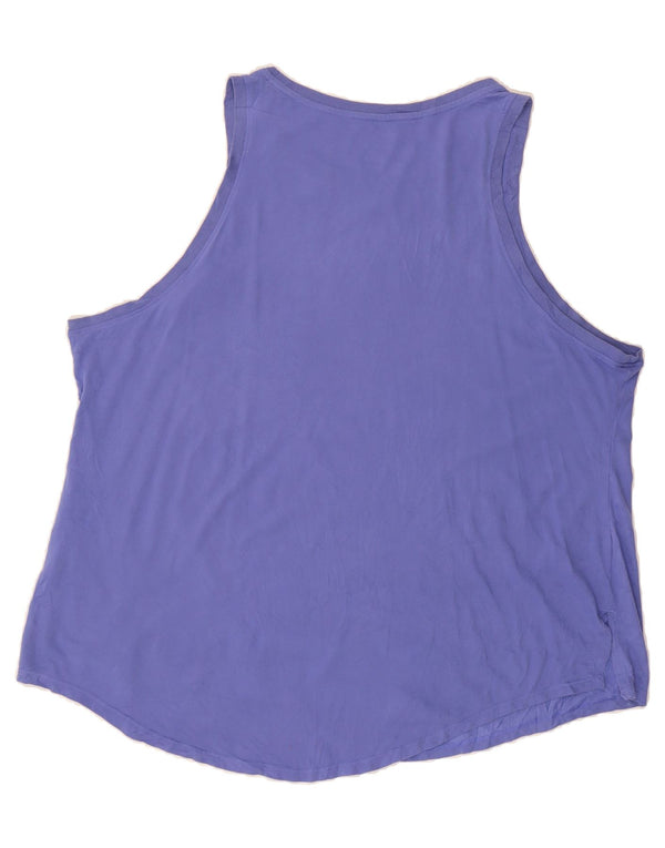 NIKE Mens Dri Fit Graphic Vest Top 2XL Algodón Púrpura