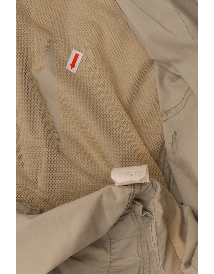 Vintage hombres chaqueta militar Reino Unido 38 algodón beige medio