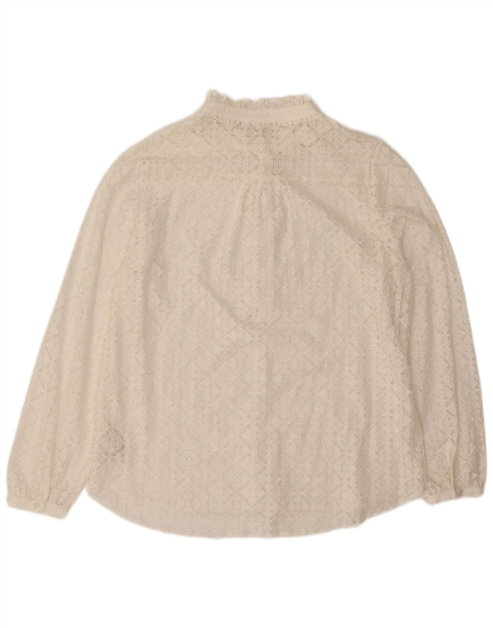 Blusa extragrande de manga larga para mujer de Fat Face UK 46 Large White Floral