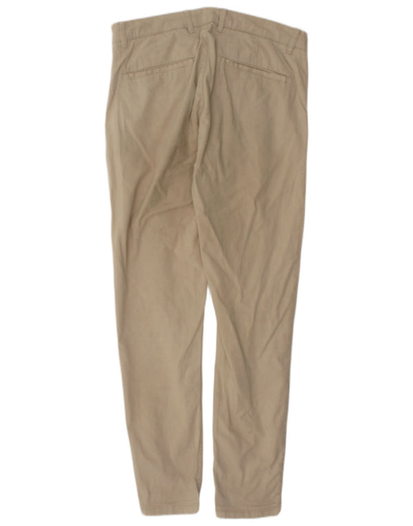 Zara Mens Slim Chino Pantalones EU 42 Large W32 L30 Beige