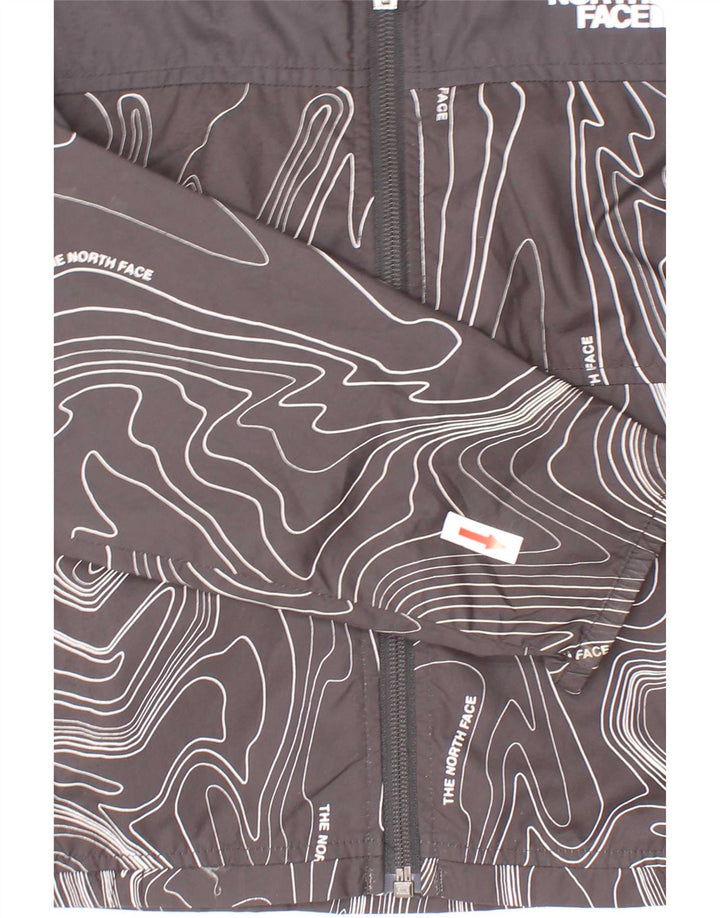 The North Face Chaqueta impermeable con capucha para niños de 7 a 8 años, talla pequeña, color negro