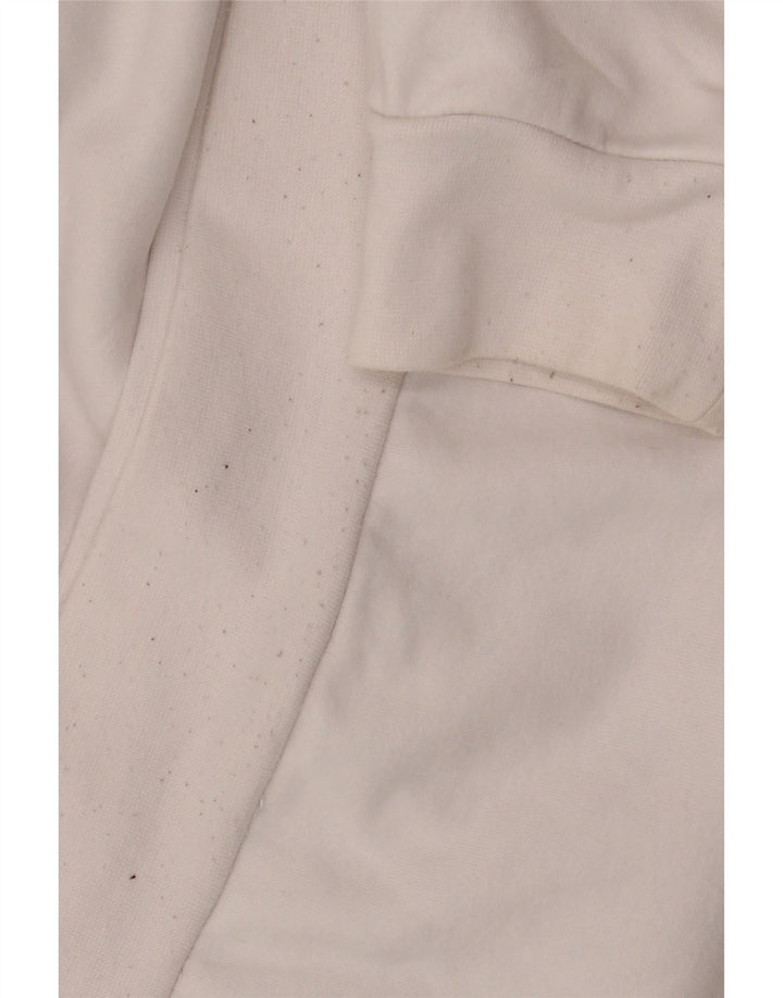 KAPPA Hombre Sudadera con Capucha Gráfica Jersey Grande Algodón Blanco