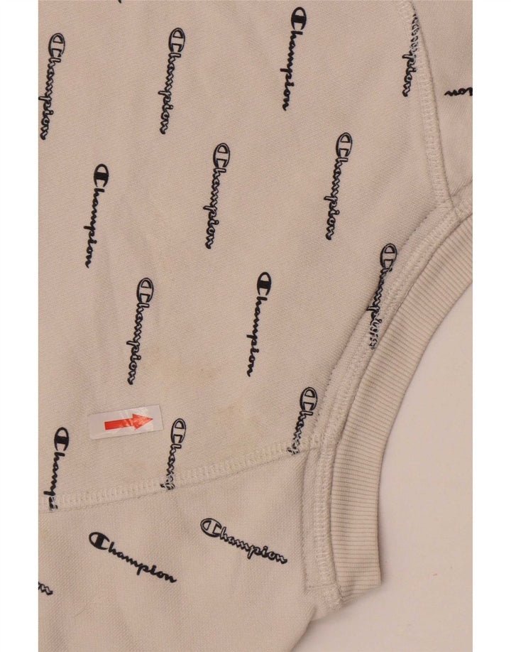 Champion Sudadera Crop Graphic para Mujer UK 14 Medium White Cotton