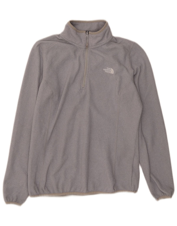The North Face Jersey de forro polar con cuello y cremallera para mujer UK 44 Poliéster gris grande