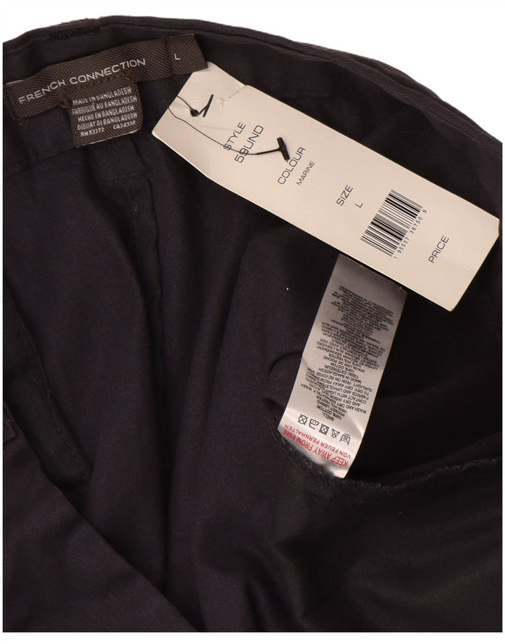 FRENCH CONNECTION Pantalones cortos chinos para hombre grande W34 algodón azul marino