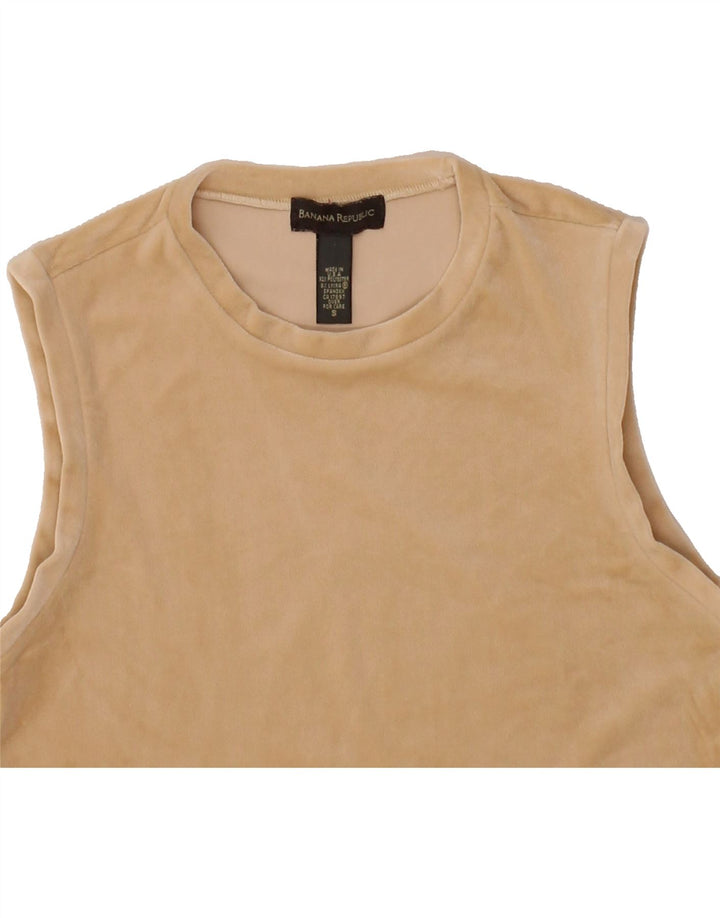 BANANA REPUBLIC Womens Vest Top UK 10 Small Beige Polyester Vintage Banana Republic and Second-Hand Banana Republic from Messina Hembry 