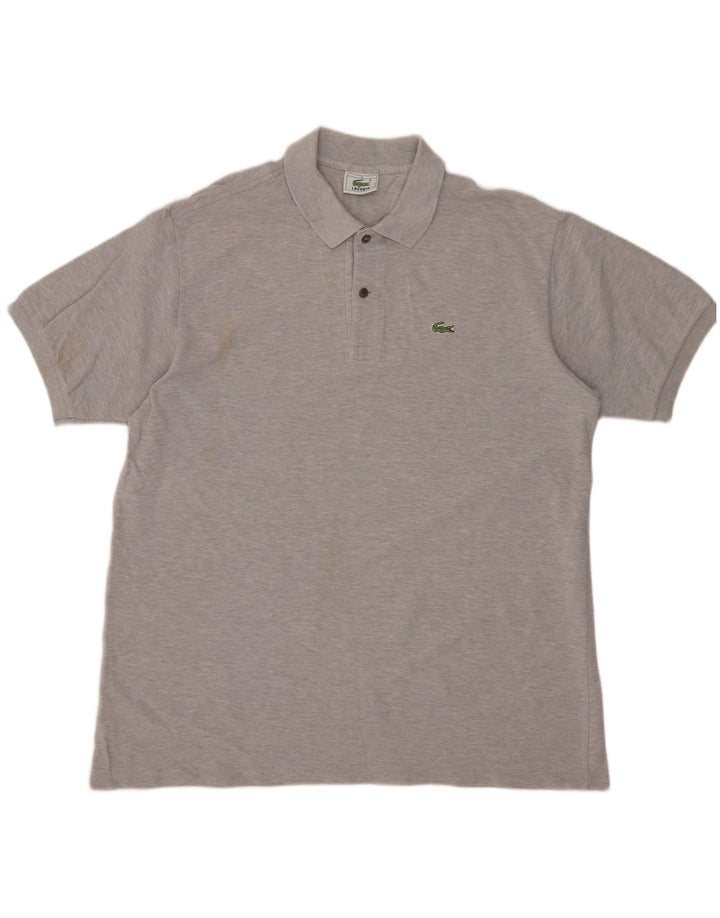LACOSTE Polo para hombre Talla 6 XL Algodón gris